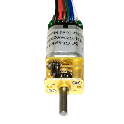 200rpm 12mm N20 Gearbox Dc Motor Torsi Tinggi Dengan Poros Diperpanjang