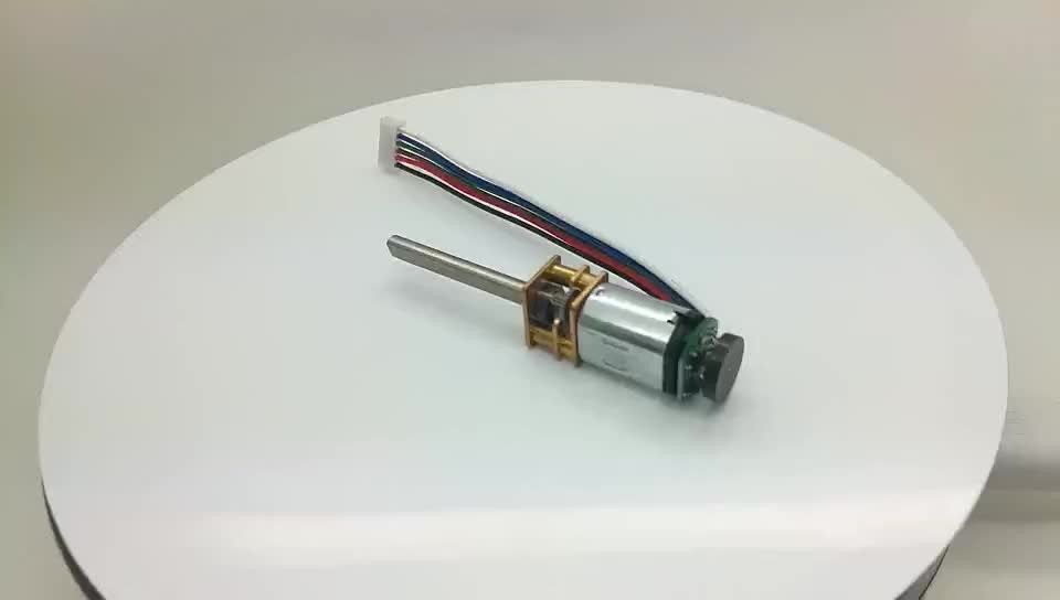 Micro torsi tinggi 300 rpm 3v 5v 6v 12v 12 volt 24v n20 DC poros gear motor dengan 12mm gearbox dan ppr encoder