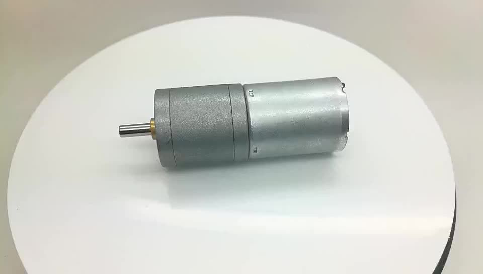 Torsi tinggi diameter rpm rendah 25mm 4mm panjang poros D 6 volt 12 volt mesin gigi dengan 48 CPR Encoder