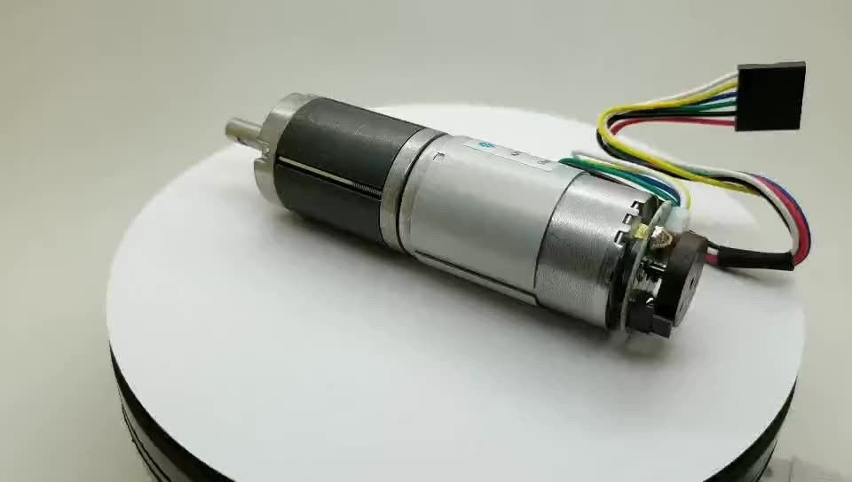 Daya tinggi kecepatan rendah mikro 22mm 24mm 28mm 32mm 36mm 42mm 45mm DC 3v-50volt logam planetary gear motor dengan encoder