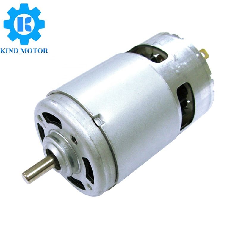Torsi tinggi 5mm panjang diameter poros ganda 42mm 45mm DC 12v 18v 24volt 36v RS-750 755 750 775 3000rpm 3600rpm 6000rpm motor